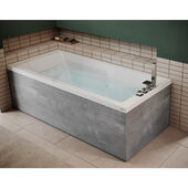 MyWay 170 LH Bath Gloss White - Stone Grey Front and Side Panels